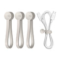 elago 3 Pack Magnetic Cable Ties Premium Silicone Cord Organizer Reusable Magnetic Cable Organizer (Stone)