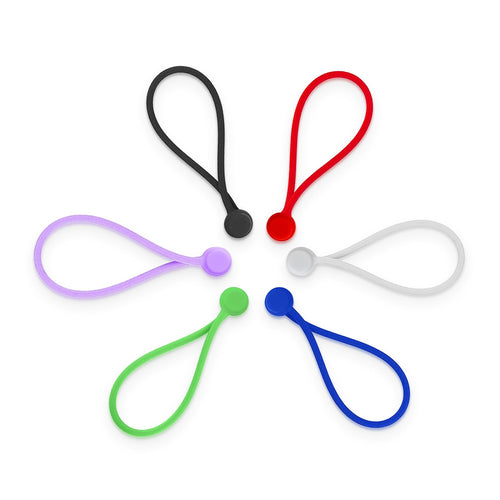 6 Pack Reusable Silicone Magnetic Cable Ties Twist Ties for Home/Office Cord Wrap Cable Organizer Magnetic Cord Holder Cable Organizer Fridge Magnets - Perfect Smart Home Gadgets! 6 COLORS